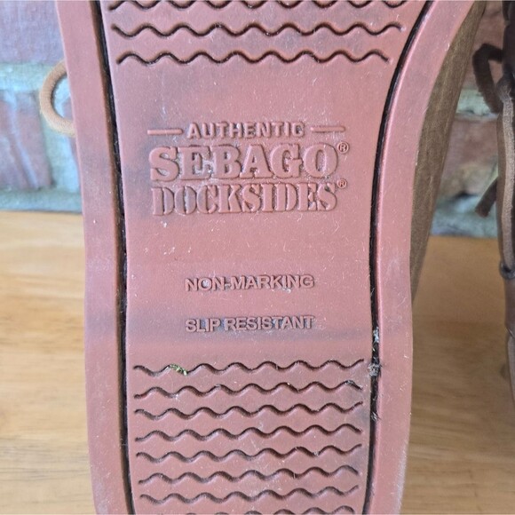 Sebago Docksides Leather loafers men's 10.5 Slip Resistant Non-Marking - Picture 10 of 11